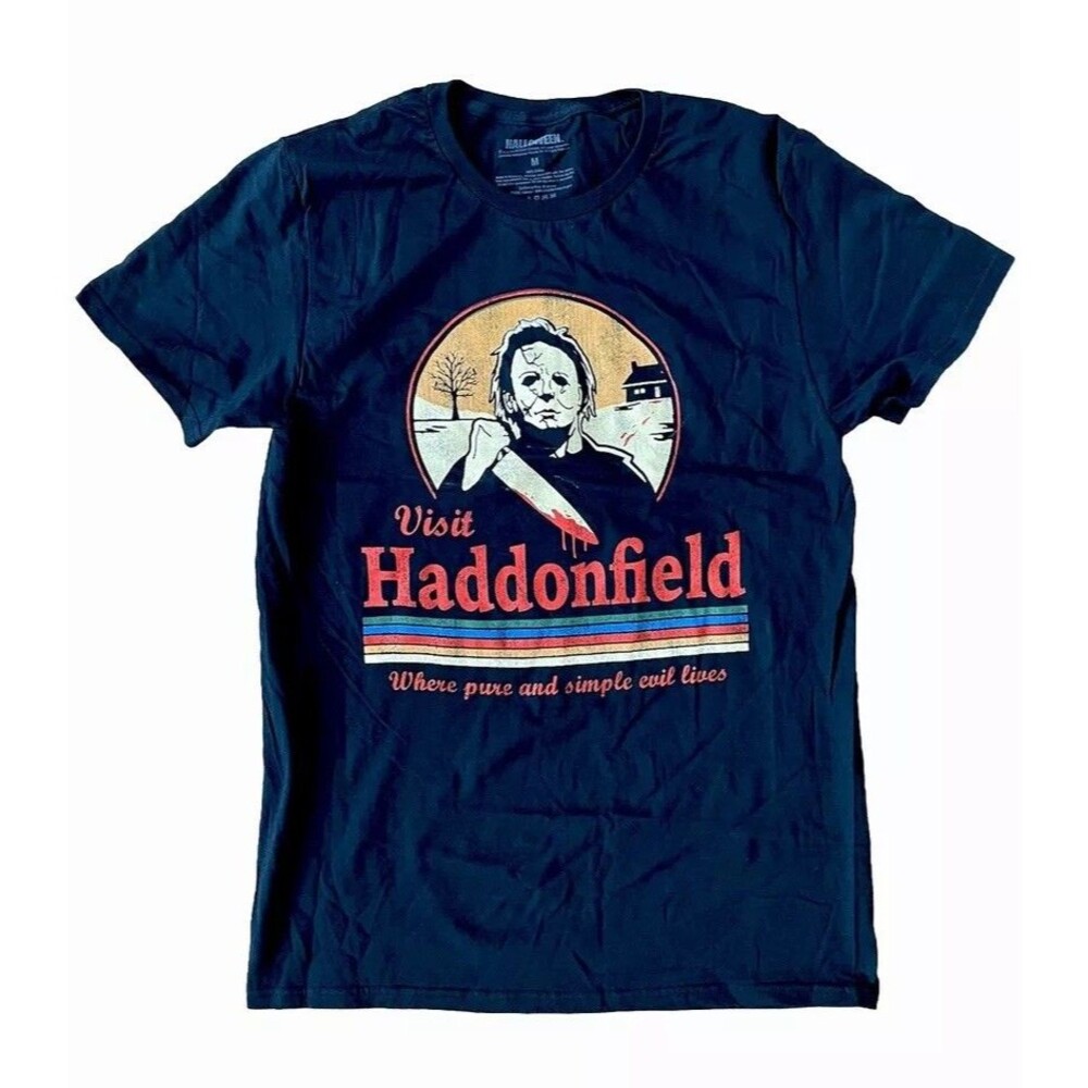 Michael Myers Halloween Visit Haddonfield T-Shirt Adult Size Medium New w/o Tag
